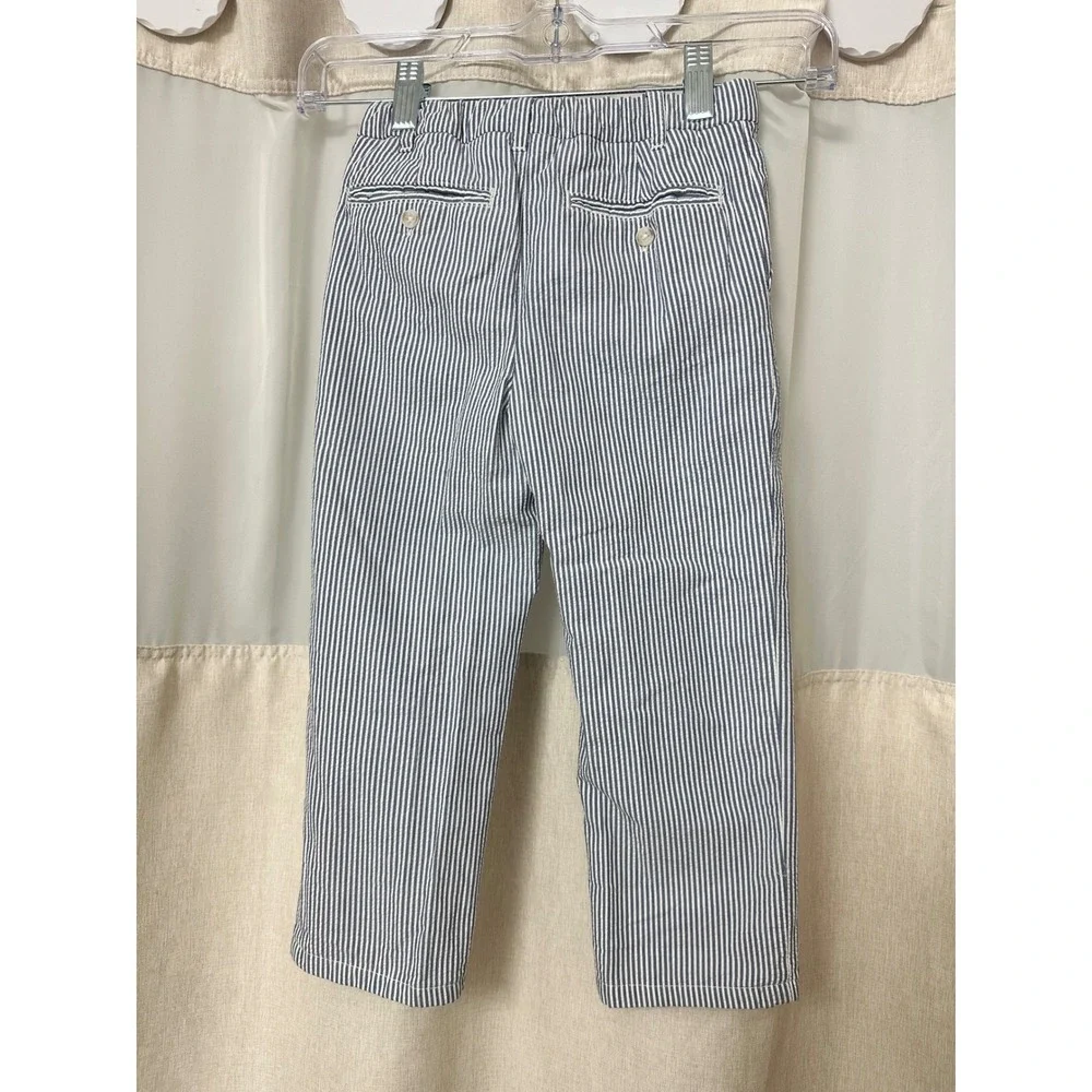 Gymboree Boys Blue White Seersucker Special Occasion Dress Pants Trousers 3T NWT